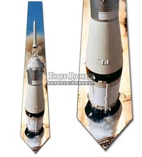 Apollo 11 Tie Space necktie NASA Rocket Men's Holiday Neck Ties Brand New