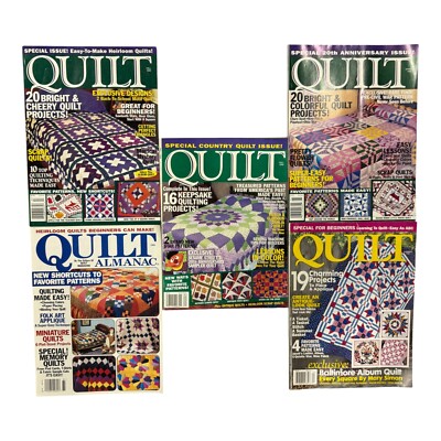 Lot of 5 Quilt Almanac Vintage Magazines