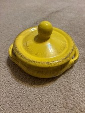 De Silva Terre D Umbria Yellow Terracotta Covered Casserole Dish Italy 6”x3”