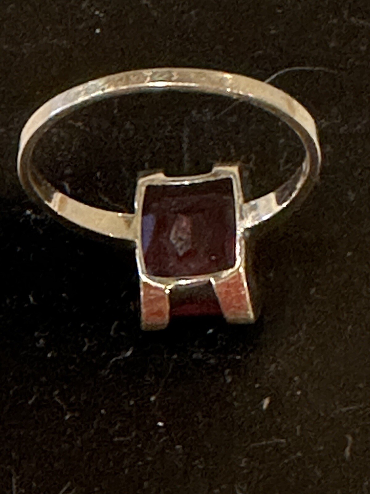 Emerald Cut Lab Created Ruby Ring 10k Gold - image 3