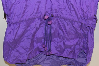 Women's SERAC Purple Nylon 1/2 Zip Pullover Hooded Jacket Sz 8 L