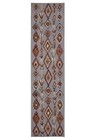 Moroccan Diamond Runner - 2'x8' Light Grey, Geometric, Transitional Rug - 503
