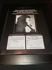 Johnny Mathis 25th Anniversary Rare Original Promo Poster Ad Framed!