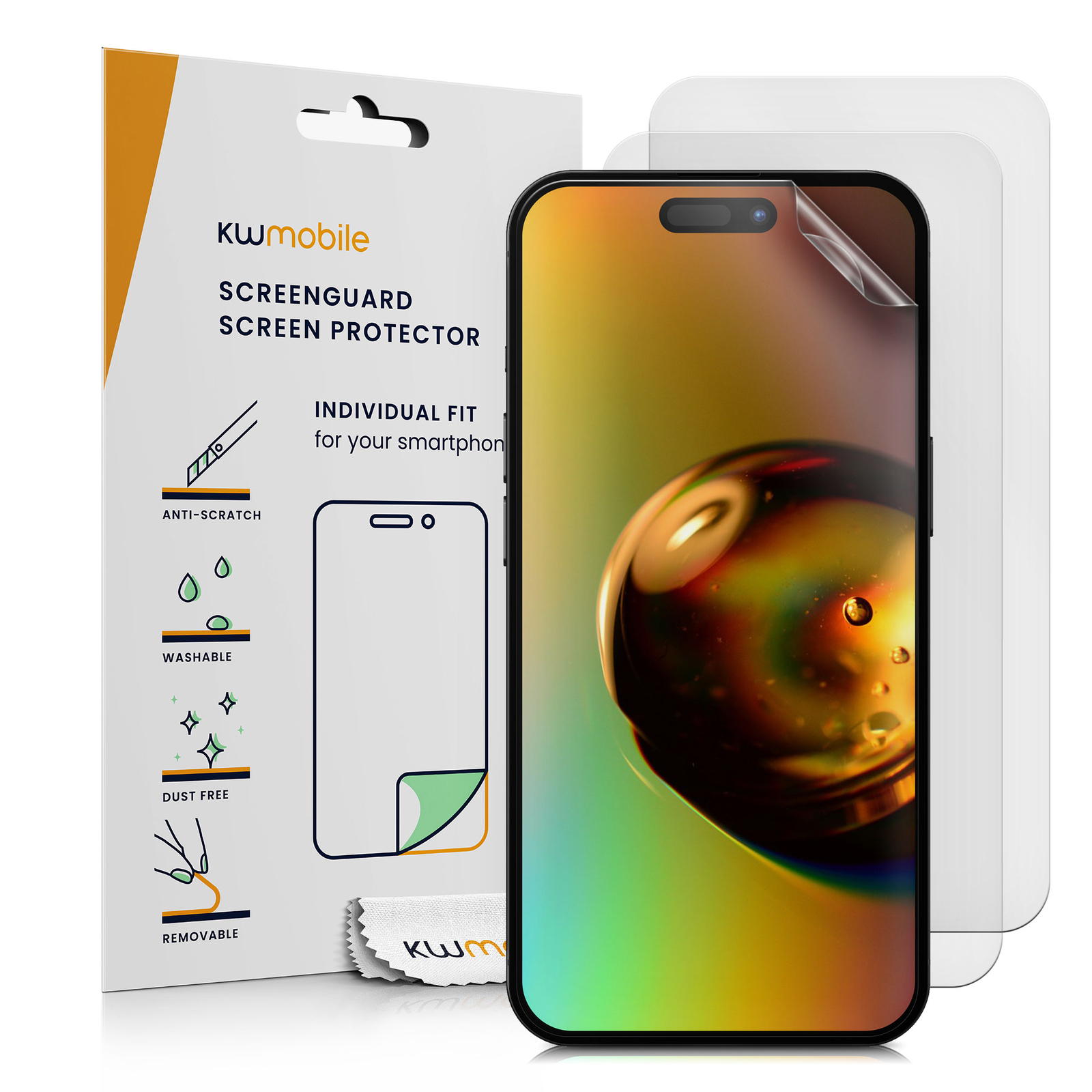 удобный 3-кратный ДИСПЛЕЙ ДЛЯ Apple iPhone 16 С МАТОВЫМ ПОКРЫТИЕМ, ЗАЩИЩАЮЩИМ ОТ ЦАРАПИН ПАЛЬЦАМИ 