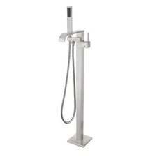 AKDY Freestanding Tub Faucet Bathtub Filler with Hand Shower, Brushed Nickel