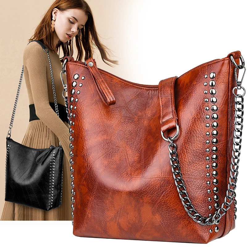 Large Soft Leather Crossbody Bag