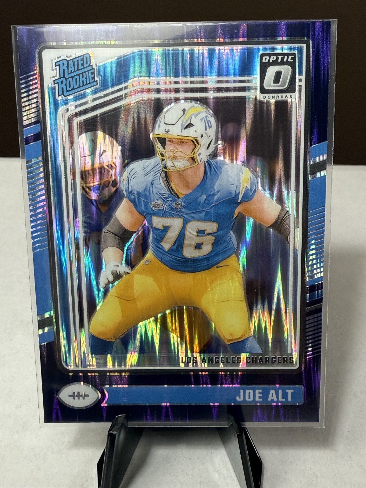 2024 Donruss Optic - Joe Alt Purple Shock Rated Rookie #254 Los Angeles Chargers