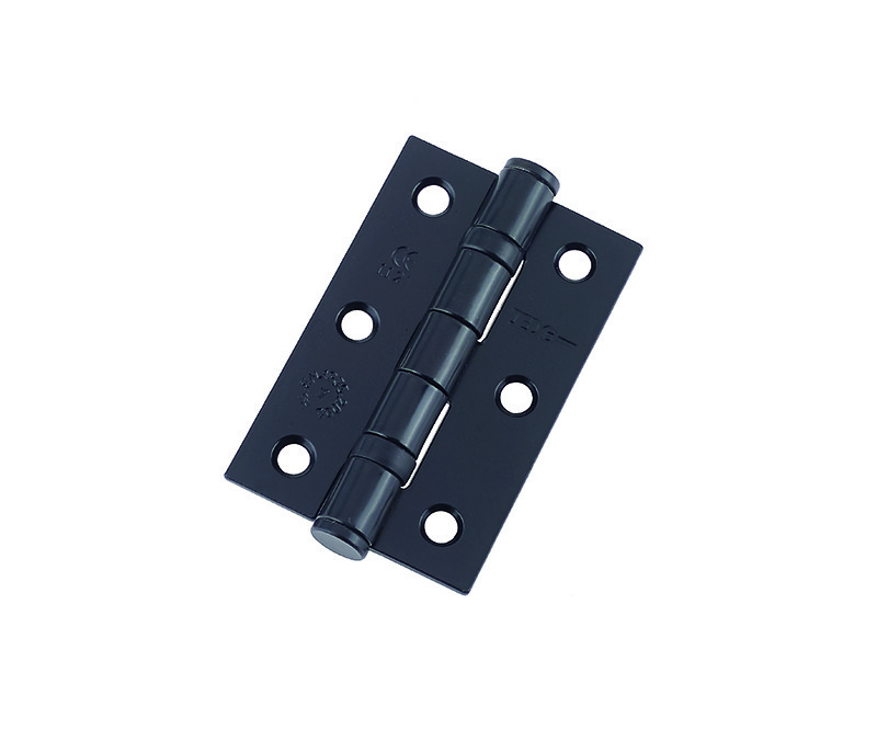 3" Stahl Kugellager Stoß CE Scharnier 76x50mm schwarz (Paar + Schrauben) J8502BL