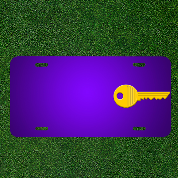 Create Your Custom Personalized License Plate with Names and a Yellow Metal Symbol for a Unique Touch