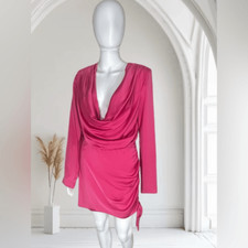 Ramy Brook Reeta Pink Long Sleeve Mini Dress