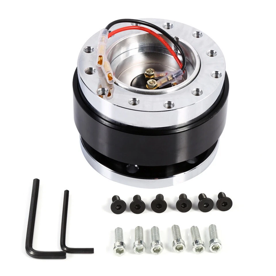 Black Quick Release Boss Kits 6 Hole Steering Wheel Hub Adapter Car Accessories - Image 4 of 4