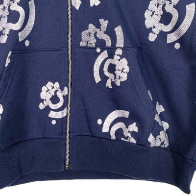 DENIM TEARS 24AW Bstroy Zip Hoodie Up Sweat Blue Size XL