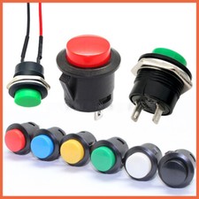 16mm Round Push Button Momentary Switch Black White Red Green Blue Yellow Switch