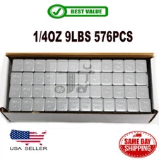 1 BOX 1/4 OZ GREY WHEEL WEIGHTS STICK-ON ADHESIVE TAPE 9 LBS LEAD-FREE 576 PCS