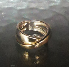 Ring Silver 925 Puzzle Ring Striking Striking Solid 17.5mm 7.8g Crown Hallmarked