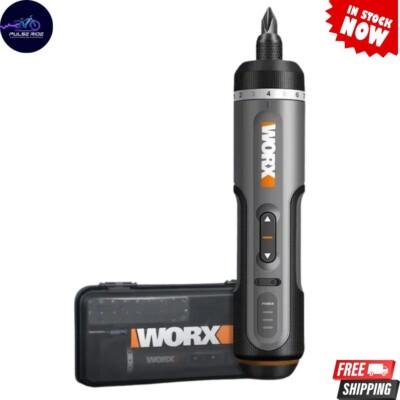Worx WX242 Elektroschrauber Akkuschrauber mit 30 Bit Set Mini 4V Elektro USB