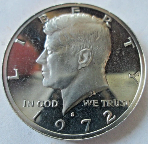 1972-S KENNEDY HALF DOLLAR DCAM CLAD PROOF (IMPAIRED) MS+++ CONDITION CIRCULATED