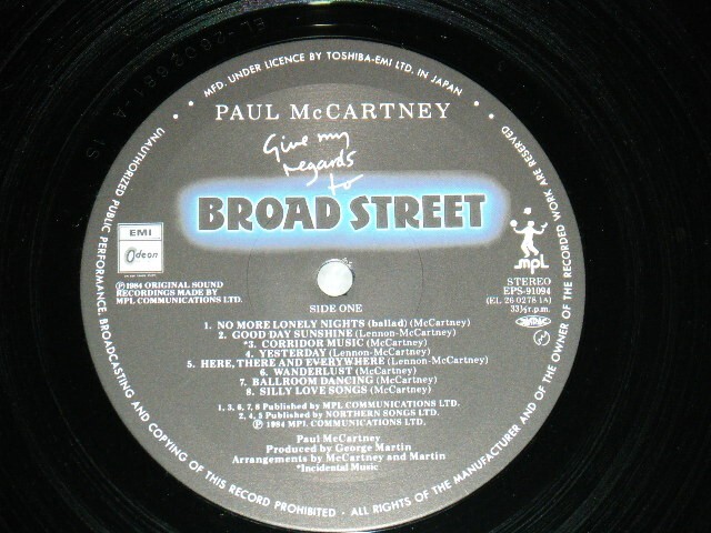 Paul McCartney レコード PAUL McCARTNEY Japan 1982 EPS-81485 NM LP+Obi TUG OF WAR | eBay