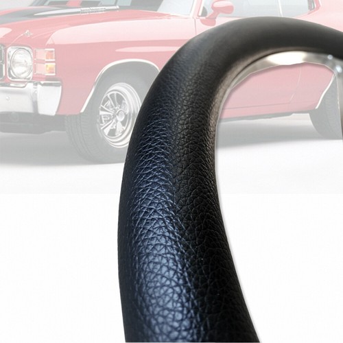 Chrome 9 Hole 14" Split Tri Spoke Leather Skin Steering Wheel&Smooth Horn Button - Foto 5 di 5