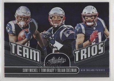 2019 Panini Absolute Team Trios Tom Brady Julian Edelman Sony Michel #TT-NE 7ti