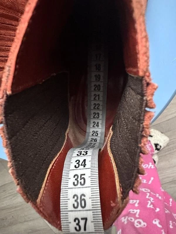 Women Sergio Rossi Boots Orange Suede 36.5 - Bild 3 von 4