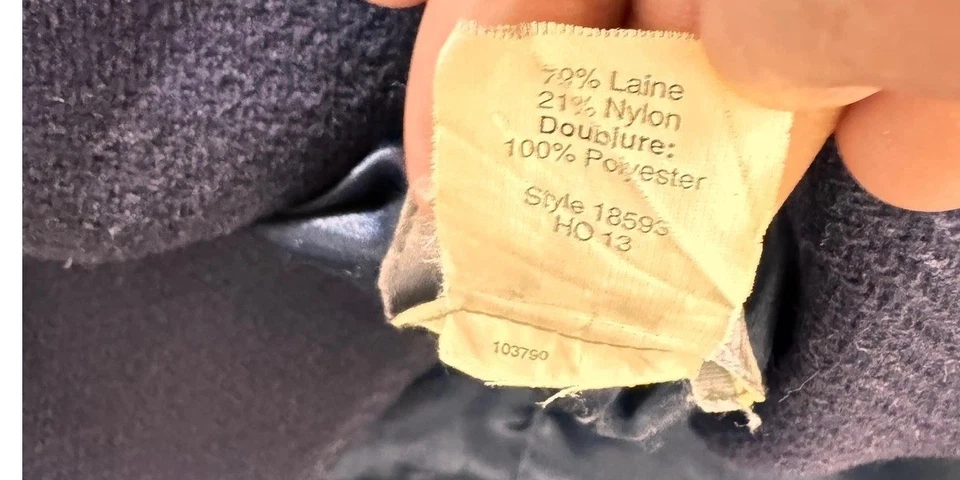 J.Crew Cocoon Coat Size 2 Navy Blue Italian Stadium Cloth Wool $350 - Image 4 of 4