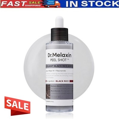  Dr. Melaxin Peel Shot Glow Black Rice Peeling Ampoule, Soft Exfoliating Scrub~