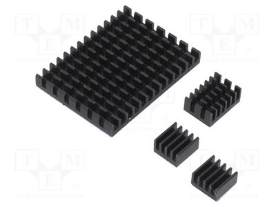 3Stk. Raspberry Pi 4 B Aluminium Kühlkörper schwarz