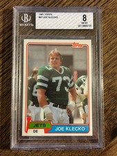 1981 TOPPS FOOTBALL #47 JOE KLECKO BGS 8 NM-MT