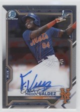 2021 Bowman Chrome Prospects Auto Freddy Valdez #CPA-FV Auto 16s2