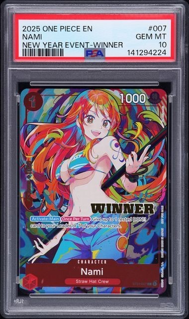 2025 ONE PIECE PROMOS NEW YEAR EVENT-WINNER #007 NAMI PSA 10 | eBay