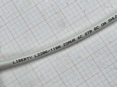 Liberty AV 22/6C Shielded Plenum Security/Control Cable CMP White /50ft