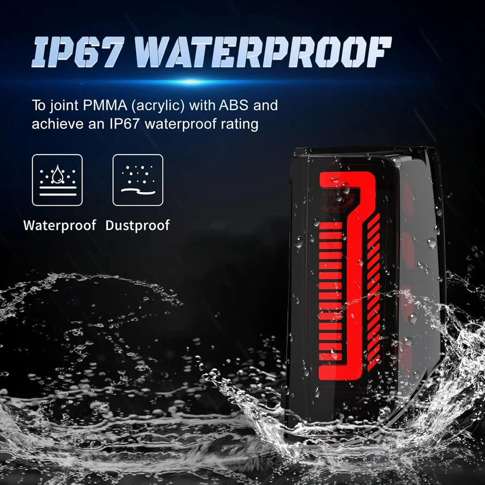 PAIR Sequential LED Tail Lights for 2011-2020 Dodge Grand Caravan Dynamic LH/RH  - Image 4 of 4