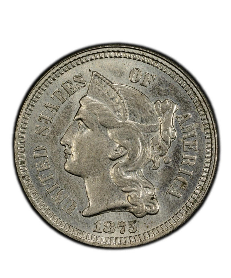 1875 3 cent nickel PCGS PR64 Only 700 Minted! - Image 2 of 4