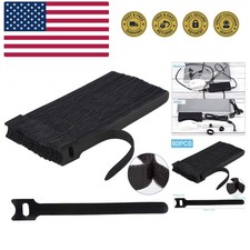 60 PCS 6 Inches Reusable Cable Ties, Adjustable Cord Straps Wire Organizer Co...