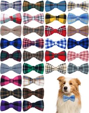 PET SHOW 30Pcs Plaided Large Dog Bow Ties Bowties M/L, Multi-colored