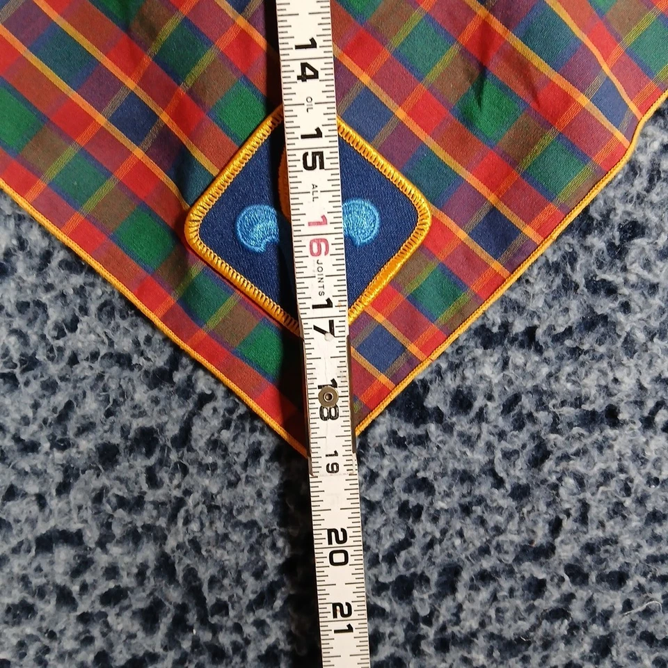 Boys Scouts Webelos Neckerchief Plaid Red Embroidered Logo Patch - Image 3 of 4