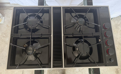 Jenn-Air Expressions 34'' Black / Gas Downdraft Cooktop CVGX2423B Cooktop VIDEO!