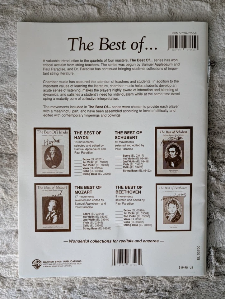 The Best Of Johann Strauss, Jr. Waltzes: For String Quartet or String Orchestra - Image 2 of 4