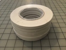 Poly Bag Sealing Tape 3/8" x 180 Yards 2.3 Mil Thick White - 6 Rolls