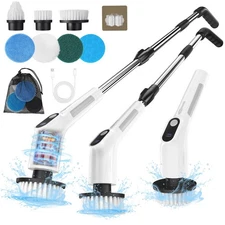 Electric Spin Scrubber for Cleaning - Upgraded Cordless Cleaning Brush Scrubb...