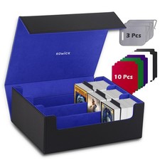 1800 Card Deck Case PU Leather MTG Storage Box Microfiber Lined Yugioh S...