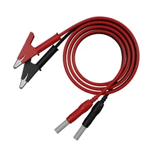 2pcs Banana to Alligator Clips Test Lead Safety Type Cable Line Wire, Red 