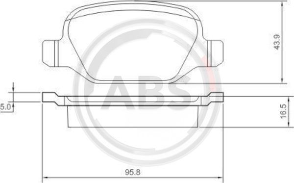 Fits A.B.S. 37184 Brake Pad Set, disc brake
