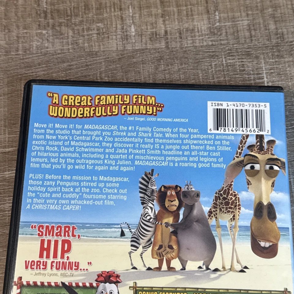 Madagascar (DVD, 2005, Widescreen) - Image 4 of 4