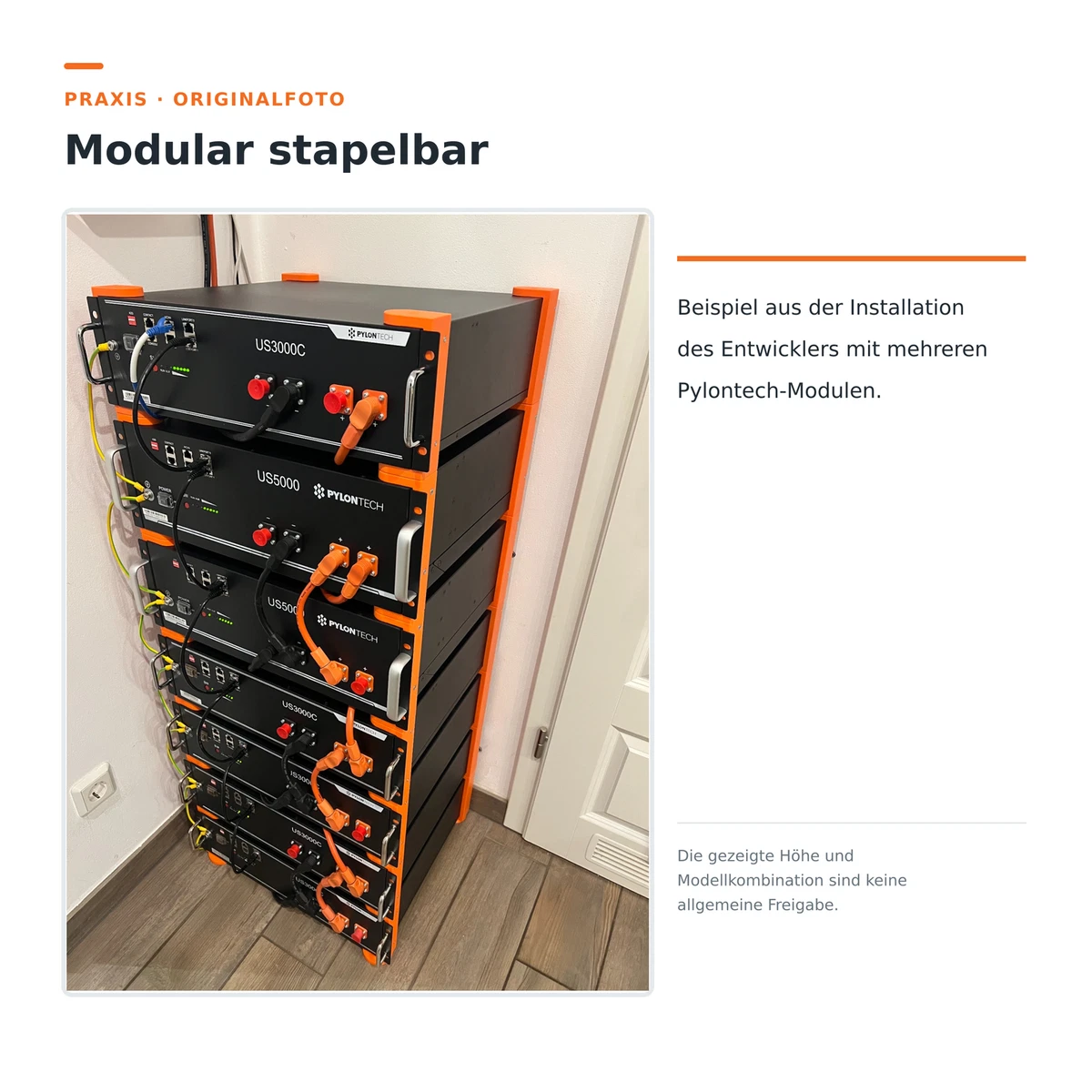 PLEXONE Stapelhalter für Pylontech US3000C US5000 oder Standfüße 4er-Set
