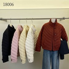Quilted Puffer Toggle Short Jacket Long Sleeve Regular Women 18006 Colors