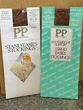 2❌Vintage Pretty Polly Stand Easies Factor-6 Support Stockings One Size *SHERRY*