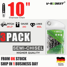 3PACK 10" Chainsaw Chain Fits Einhell GE-LC 18 Li 3/8"LP .043" 1.1mm 40DL