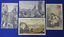 Malta Early 1900's lot of 4 postcards , "3 photographic" used and Mint